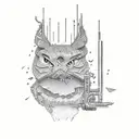 8-bit music  tattoo design idea