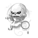 8-bit music  tattoo design idea