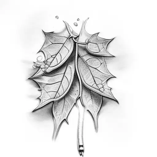 ivy leaves tattoo design idea