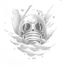 pilot ladder scattered in stormy weather tattoo design idea