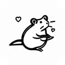 hamster tattoo design idea