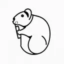 hamster tattoo design idea