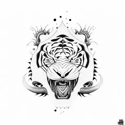 Dragon vs Tiger tattoo design idea