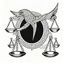 Horus scales of justice tattoo design idea