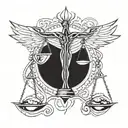 Horus scales of justice tattoo design idea