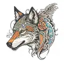 lone wolf  tattoo design idea