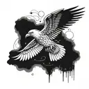 Ganymedes ascending by zeuses bird flying tattoo design idea