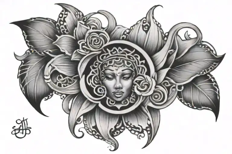 Name Aaliyah tattoo design idea