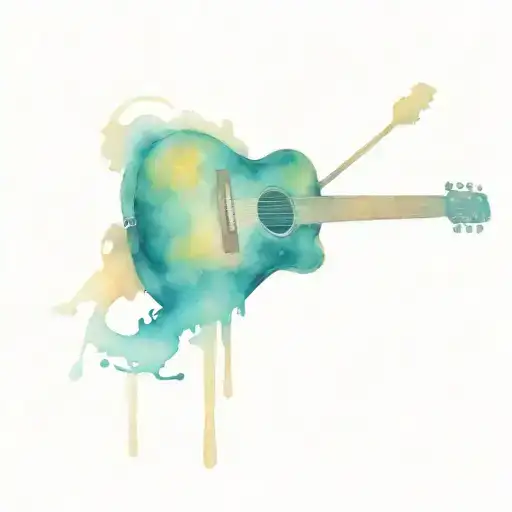 guitar and microphone tattoo design idea