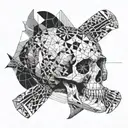 JR ACUARIO COLOMBIA 1982 «Scull» 1981 tattoo design idea