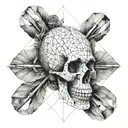 JR ACUARIO COLOMBIA 1982 «Scull» 1981 tattoo design idea