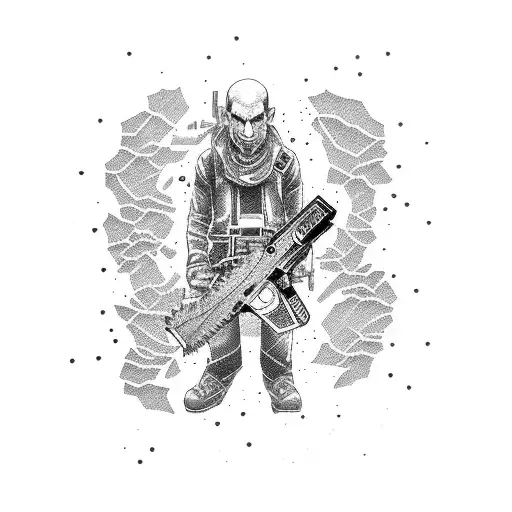 chainsaw man anime tattoo design idea