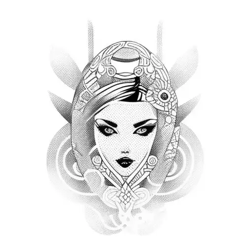 Sexy girl tattoo design idea