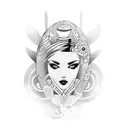 Sexy girl tattoo design idea