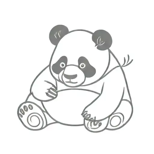 panda tedy bear full body tattoo design idea