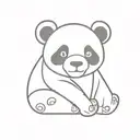 panda tedy bear full body tattoo design idea