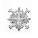 chain with a cross tattoo design idea