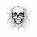mexican skull  tattoo design idea
