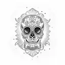 mexican skull  tattoo design idea