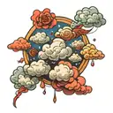 Self made clouds tattoo design idea