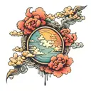 Self made clouds tattoo design idea