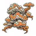 Self made clouds tattoo design idea