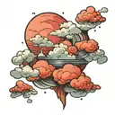 Self made clouds tattoo design idea