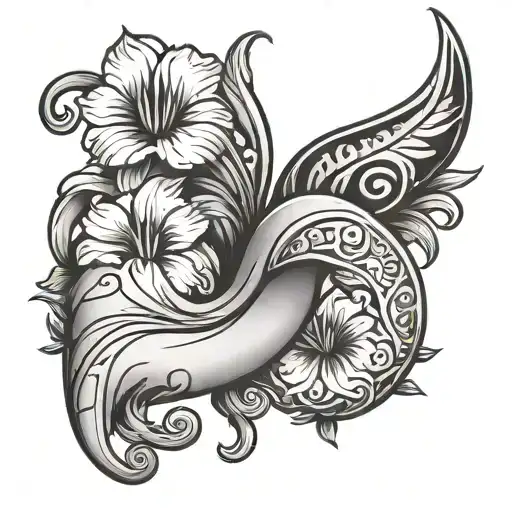 floral uterus tattoo design idea