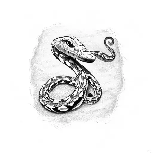 snakes and butterfly tattoo design idea