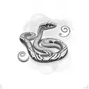 snakes and butterfly tattoo design idea