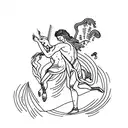 Orpheus and Eurydice coming out of the underworld tattoo design idea