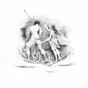 Orpheus and Eurydice tattoo design idea