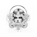 Orpheus looking back to Eurydice tattoo design idea