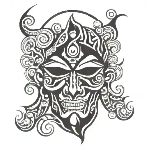 ghost face tattoo design idea