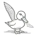 duck you like showing middle finger tattoo design idea