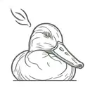 duck you like showing middle finger tattoo design idea