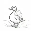 duck you like showing middle finger tattoo design idea