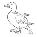 duck you like showing middle finger tattoo design idea