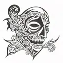 ghost face tattoo design idea