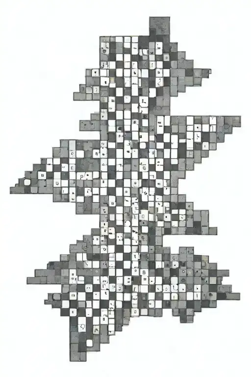 crosswords Style tattoo design idea