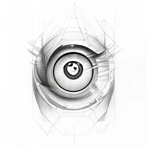 sculpture with an eye  tattoo design idea