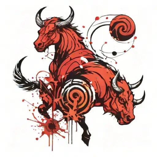 Zodiac Taurus Aquarius and Sagittarius tattoo design idea