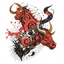 Zodiac Taurus Aquarius and Sagittarius tattoo design idea