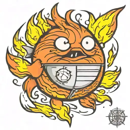 calcifer tattoo design idea