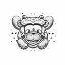 buffalobills care bear  tattoo design idea
