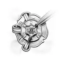 firefighter  tattoo design idea