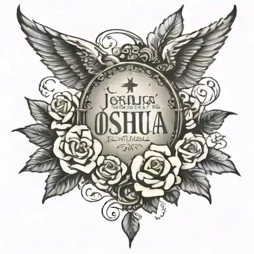joshua 1:9 bible verse tattoo design idea