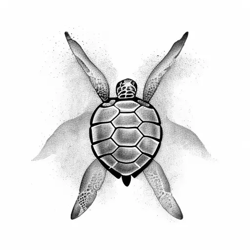 Turtle tattoo design idea
