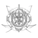 Trident tattoo design idea