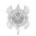 Trident tattoo design idea